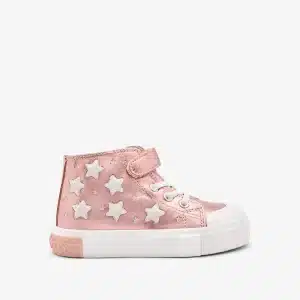 Zapatillas Altas Estrellas Rosa